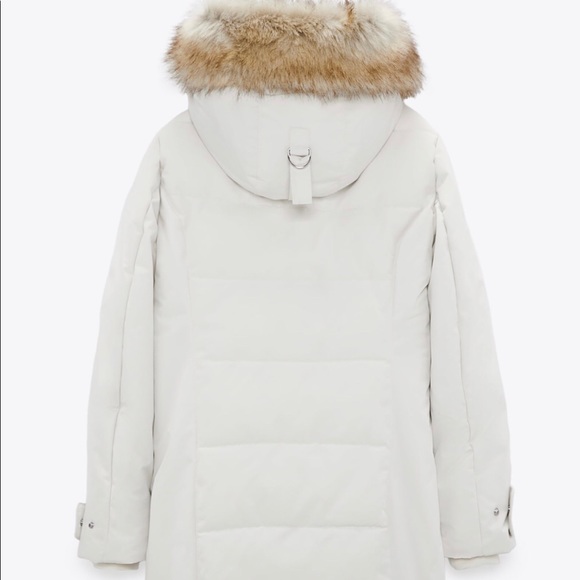 Zara Women’s Water Repellent Long Padded Coat - Picture 4 of 9